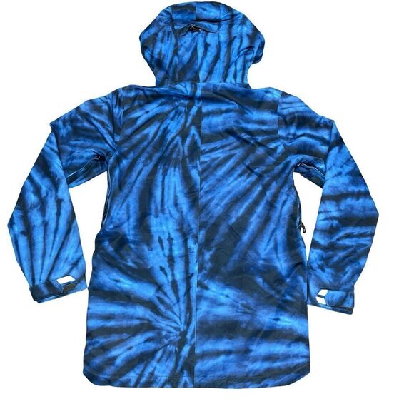 Volcom Fifty Fifty Men’s Small Blue Black Tie Dye Snowboarding Jacket Waterproof - Picture 2 of 12